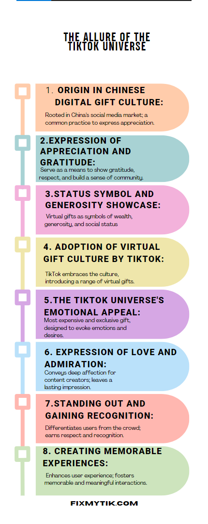 An infographic on the Allure of the TikTok Universe